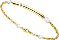 Bracelet Zancan Man in Gold Diamante 0.01 Ct EB691GB - EB691GB